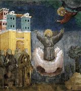 GIOTTO di Bondone Ecstasy of St Francis oil on canvas